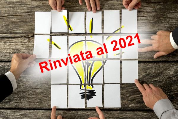 Rinviata al 2021