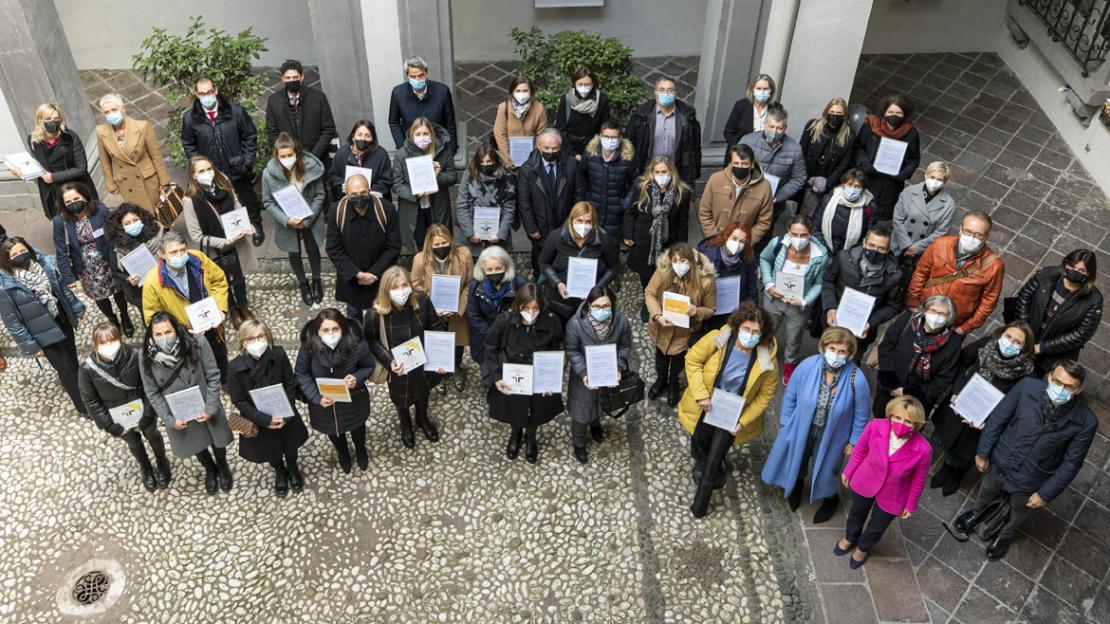 I certificati “audit famigliaelavoro” sono stati conferiti presso il Museo Mercantile di Bolzano.