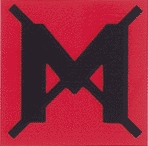 Symbol zur eingeschränkten Benutzung mit dem Großbuchstaben „M“ in schwarzer Farbe auf rotem Hintergrund, alles durchgestrichen über die zwei Diagonalen des Quadrates